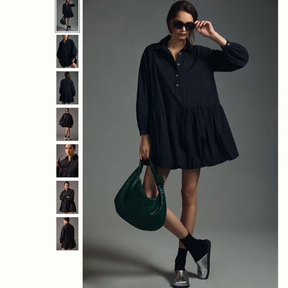 Anthropologie Bubble-Hem Shirt Dress - Picture 1 of 3